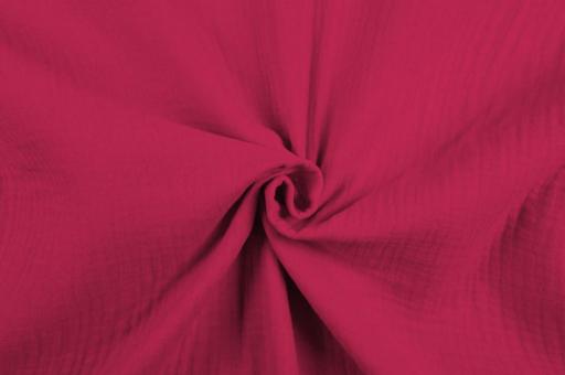 Baumwollstoff Double Gauze Fuchsia