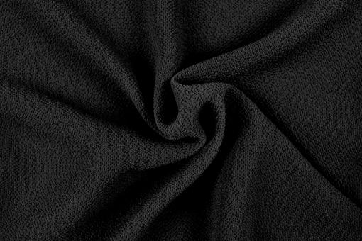 Chiffon - Bubble-Krepp - Uni Schwarz