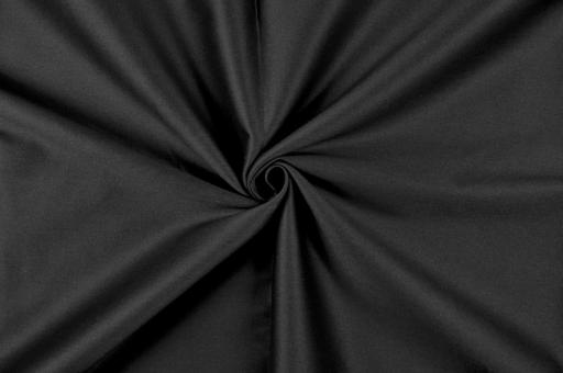 Baumwoll-Satin Premium - Stretch - Uni Schwarz