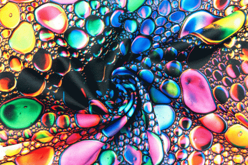 Tanzkleiderstoff - Bunte Seifenblasen 