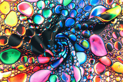 Sportswear Stoff - Colourful Bubbles 