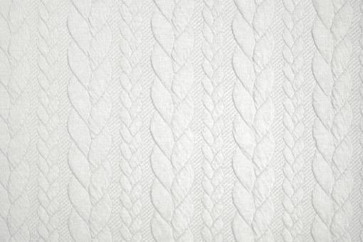 Sweat-Stoff - Zopfmuster Creme