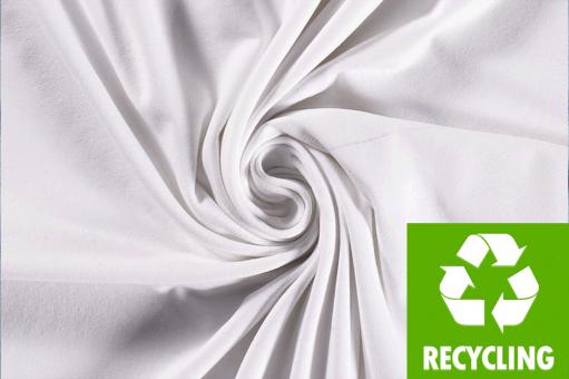 T-shirt-Stoff - Recycling - Uni Weiß