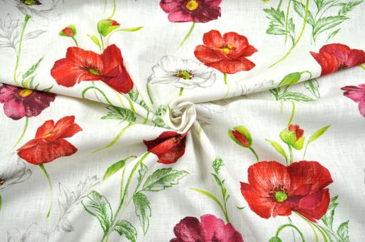 Toile - Ramie - Mohnblumen 