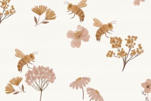 Jerseystoff Superprint - Summen der Bienen 