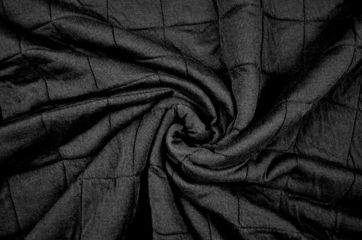 Steppjacquard - Quadrat 6 x 6 - Schwarz 