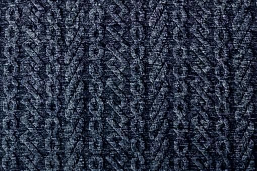 Winter-Sweat - Zopfmuster - Nachtblau Melange 