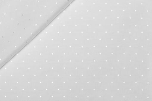 Jacquard-Taft Premium - Tupfen - Weiß 