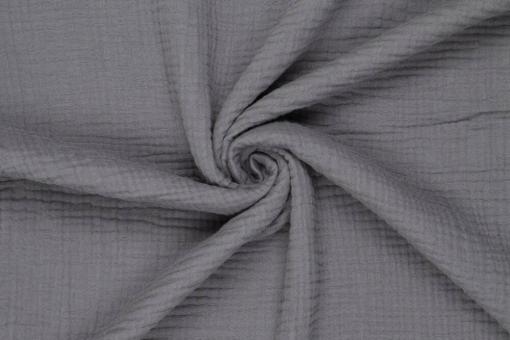 Double Gauze - Fransen - Grau 