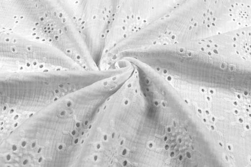 Double Gauze Lochstickerei - Sissy - Off White 