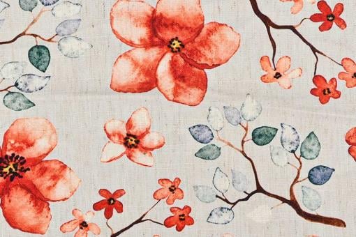 Viskose-Leinen Superprint - Florence Rouge 
