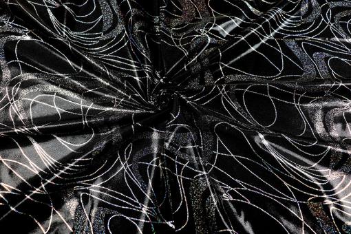 Tanzkleiderstoff Lycra - Flow- Schwarz 