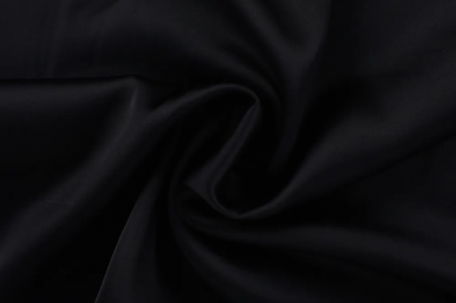 Viskose Satin-Stoff Schwarz