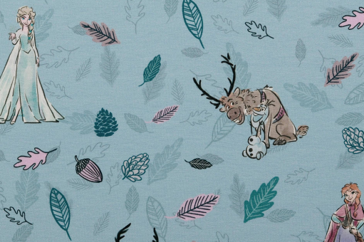 Jersey-Stoff mit Frozen-Motiv - Hellblau 