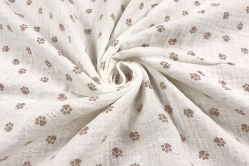 Musselin-Stoff mit kleinen Pfoten 