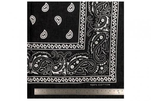Paisley-Bandana - Schwarz 