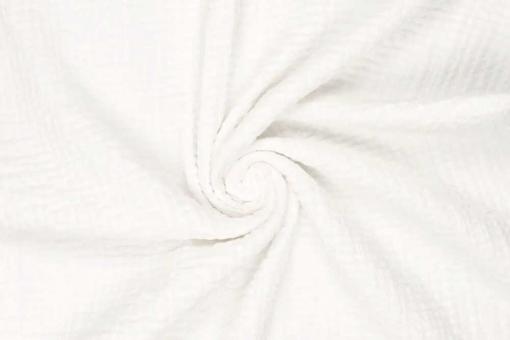 Double Gauze Stretch - Uni Weiß