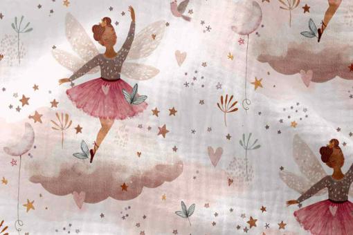 Musselin-Stoff Digitaldruck - Fairy 