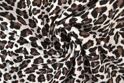 Musselin-Stoff - Leo-Love - Weiß 