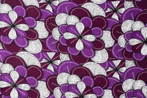 African Waxprint doppelseitig -  Sambia 