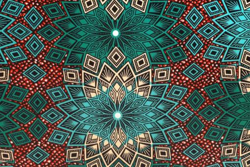 African Waxprint doppelseitig -  Simbabwe 