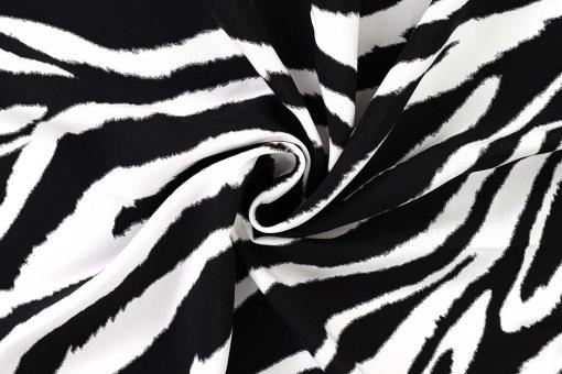 Viskose-Popeline - Zebra-Muster 