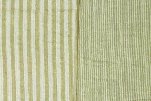 Doubleface Musselin-Stoff mit Streifen - Salbei 