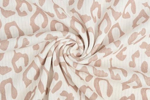 Feinripp-Jersey mit Leo-Print 