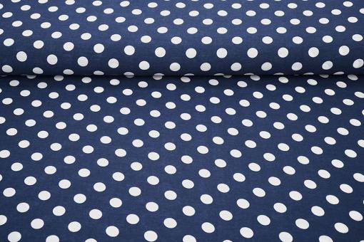 Gewaschener Viskosestoff Navy Dots 