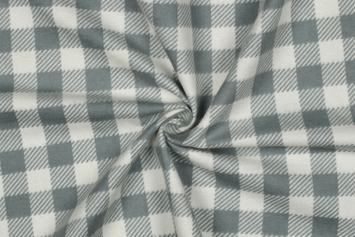Baumwollflanell mit Karos - Salbei 