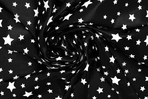 Blackout-Stoff - Nachthimmel Schwarz/Weiß