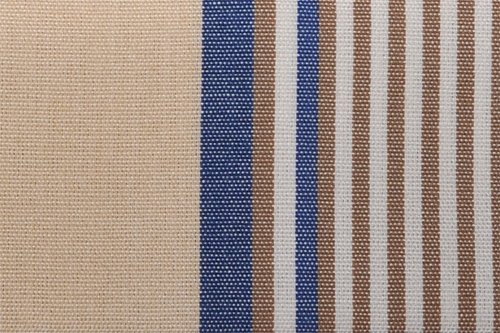 Markisenstoff Spain Summer - 160 cm - Multistreifen Blau Beige