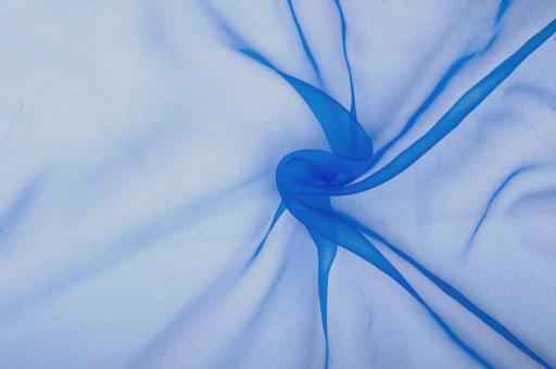 Organza - permanent schwer entflammbar - 300 cm Blau