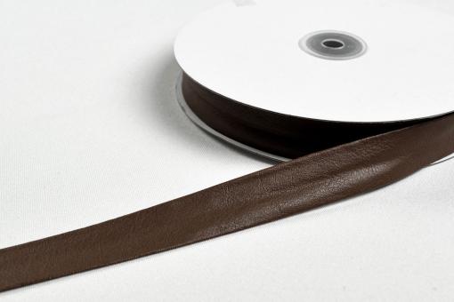 Kunstleder-Einfassband - 2,5/5 cm - Meterware Dunkelbraun