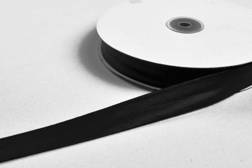 Kunstleder-Einfassband - 2,5/5 cm - Meterware Schwarz