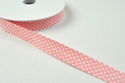 Schrägband - Tupfen - 2/4 cm - meterweise Rosa