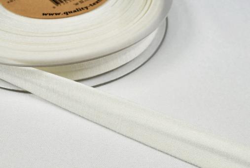Schrägband - Jersey - 2 cm - Uni Weiß