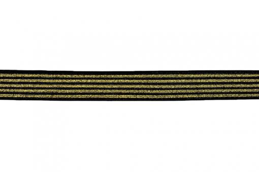 Gummiband-Meterware - Gold-Glitzer - 25 mm 