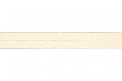 Leder-Einfassband - 20 mm - Meterware Creme