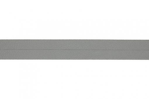 Leder-Einfassband - 20 mm - Meterware Silber