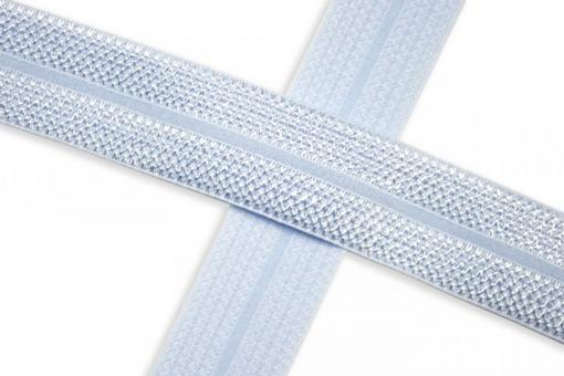 Jacquard-Einfassband - Elastisch - 20 mm - Meterware Hellblau