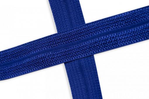 Jacquard-Einfassband - Elastisch - 20 mm - Meterware Royalblau