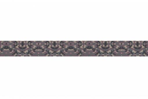 Einfassband Elastik - Camouflage - Braun 