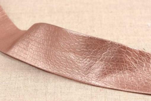Kunstleder-Einfassband - Metallic - Rosé 