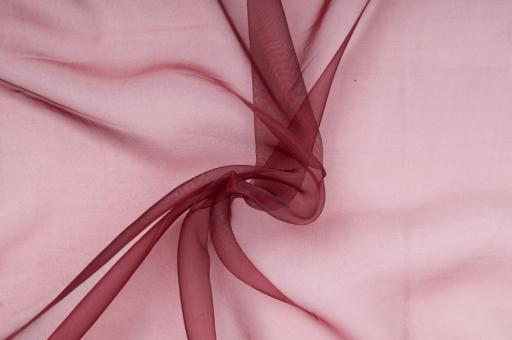 Organza - permanent schwer entflammbar - 300 cm Bordeaux