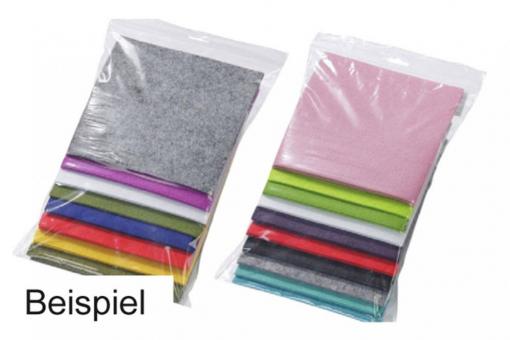 Bastelpaket - Filzplatten - farblich sortiert - 200 g 
