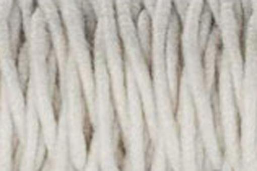 Wollkordel gefilzt 5 mm stark - Jutekern - 55 m-Rolle Weiß