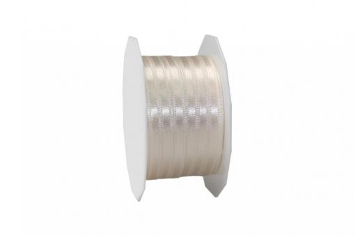 Satinband - 10 mm breit - 25-m-Rolle Champagner