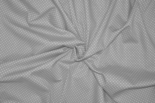 Patchwork-Stoff Classic - Pünktchen - Hellgrau/Weiß 