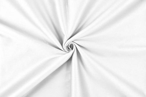 Baumwoll-Satin elastisch - Uni Weiß